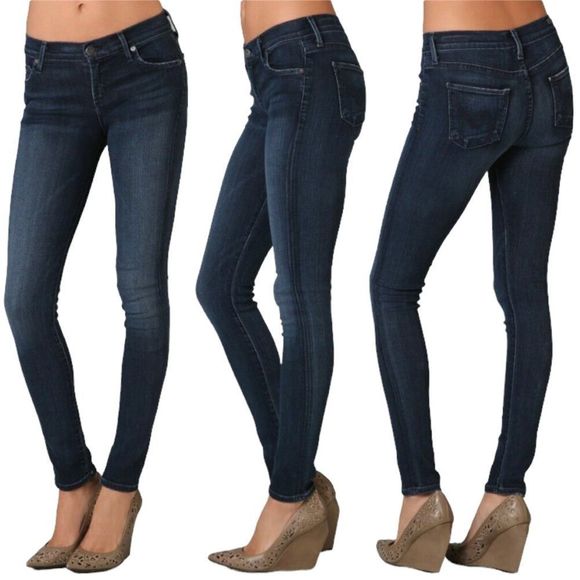 EUC Citizens of Humanity Avedon Slick Skinny Leg Dark Jeans 24 00 - Picture 1 of 14